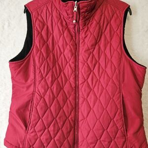 Free Country Quilted Red Sleeveless Vest